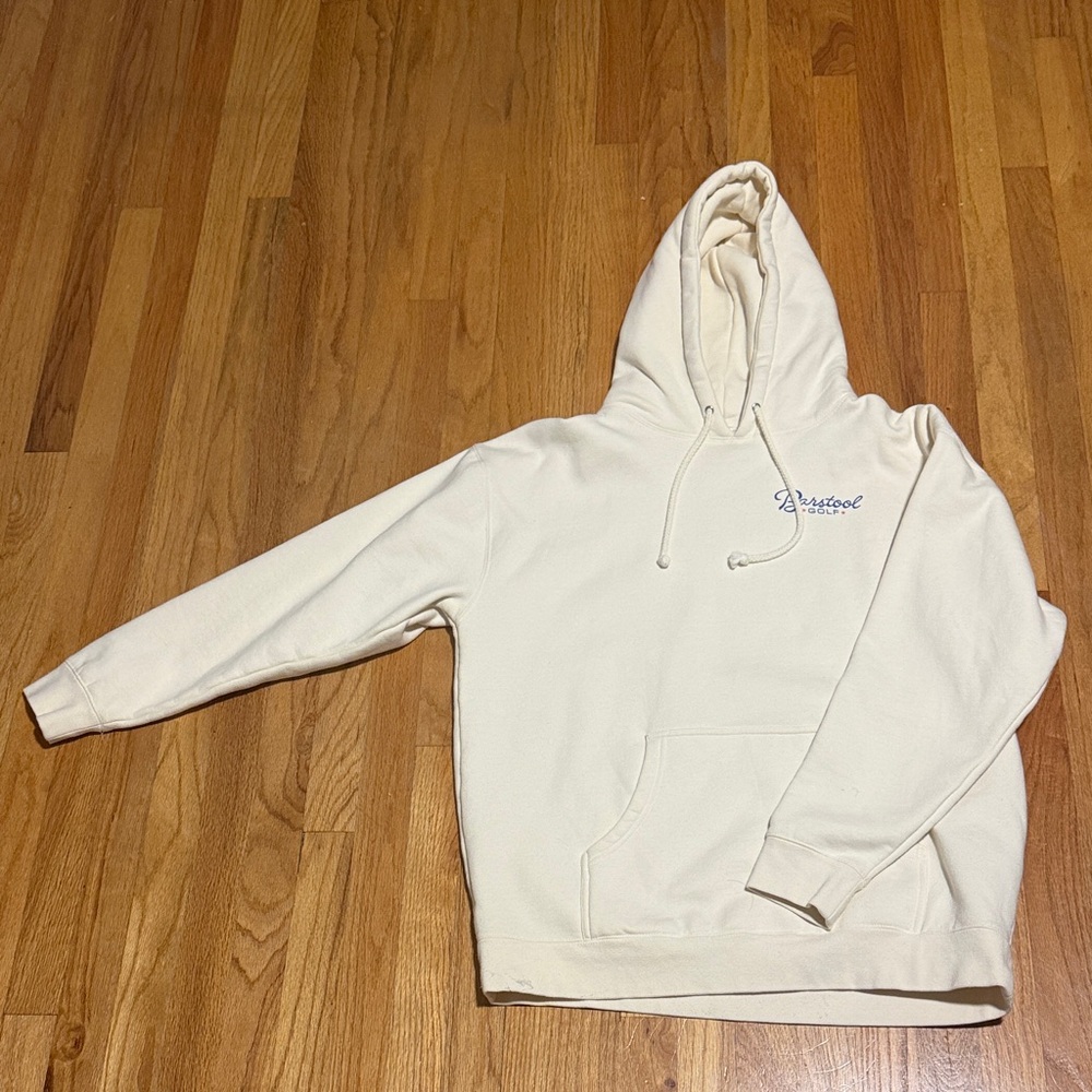Barstool Golf Cream Hoodie with Logo